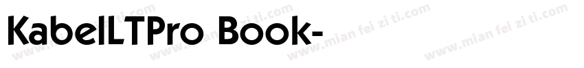 KabelLTPro Book字体转换
